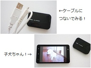 ケーブルにつないでみる